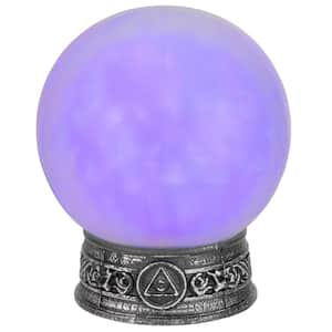 8 in. LED Lighted Mystical Crystal Ball with Sound Halloween Decoration