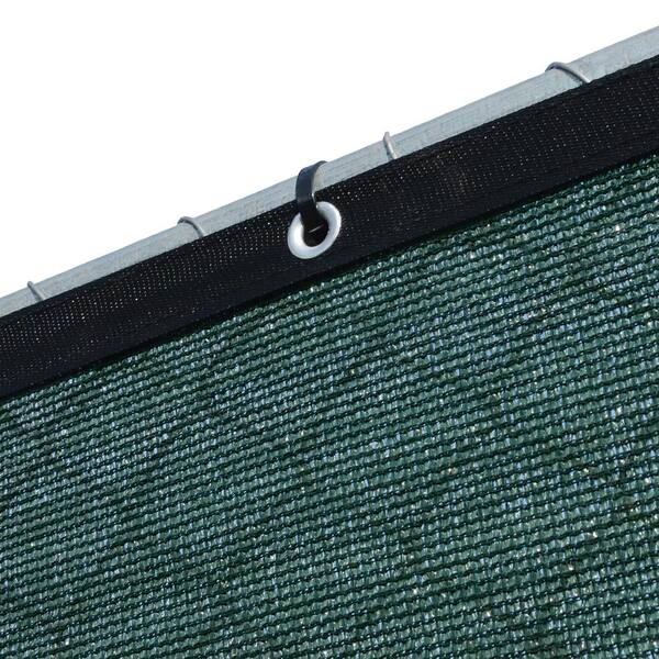FENCE4EVER 92 in. x 25 ft. Green Privacy Fence Screen Plastic Netting Mesh Fabric Cover with Reinforced Grommets for Garden Fence