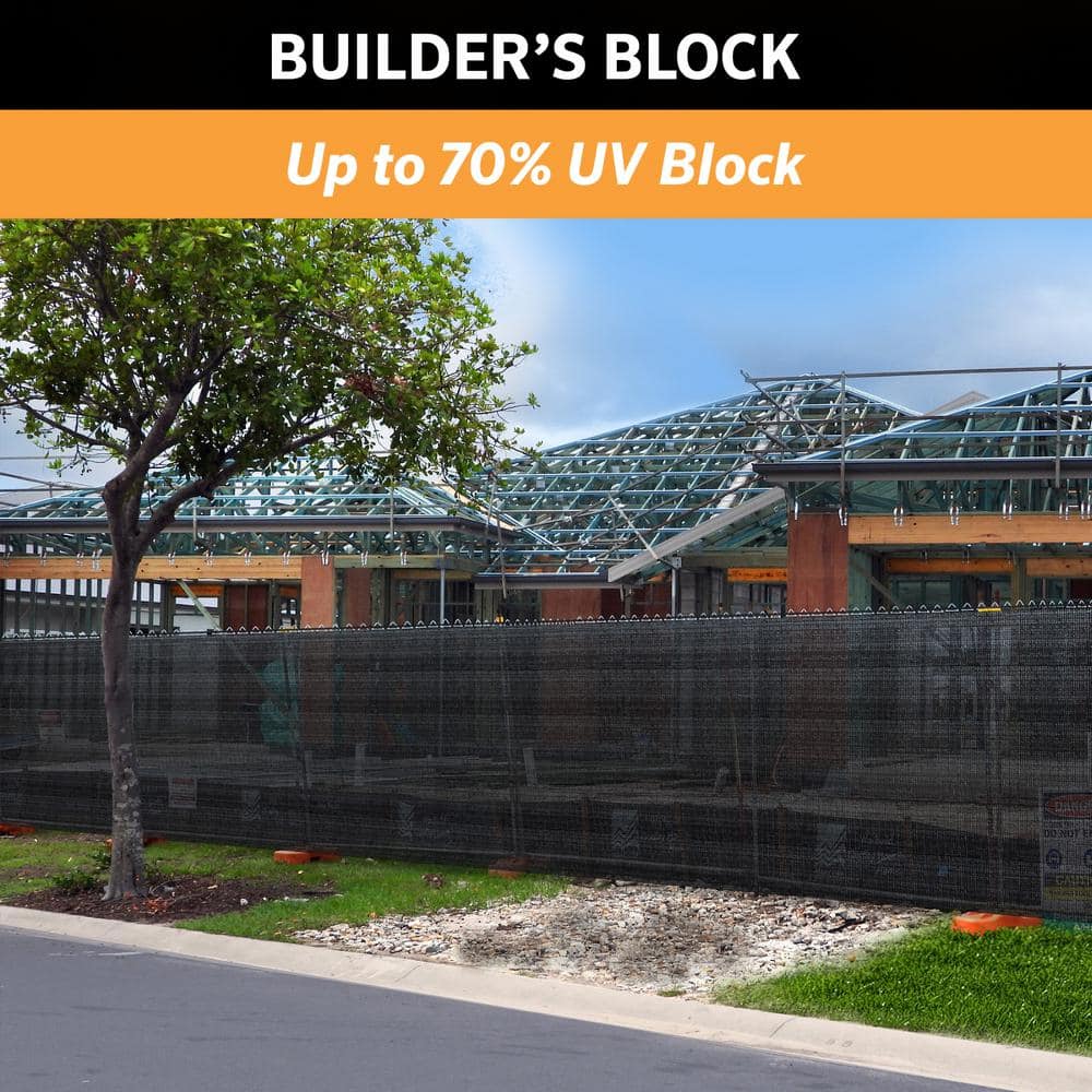 6 ft x 100 ft Black UV-Blocking Privacy Fence Screen