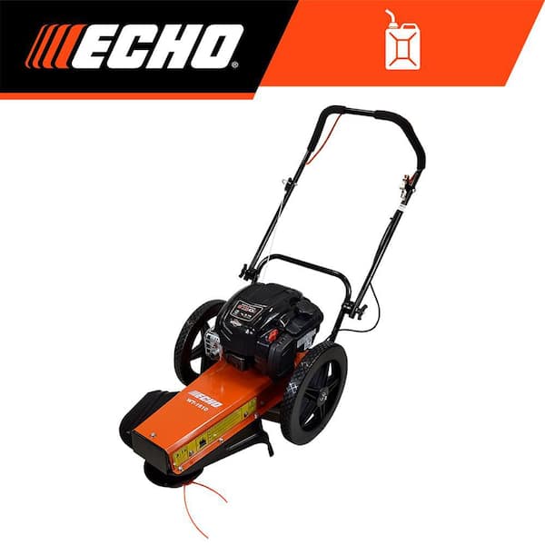 24 in. 163 cc Briggs and Stratton Gas 4-Stroke Walk Behind Push Wheeled String Trimmer Field Mower w/ 155 Diameter Line