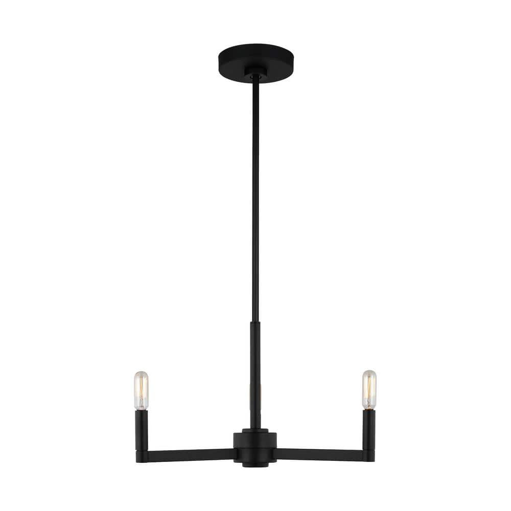 Generation Lighting 3164203 Fullton 3 Light 10  Wide Chandelier - Black