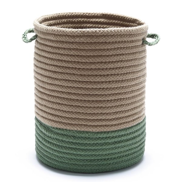 Colonial Mills Harbor Moss Green Round Polypropylene Basket
