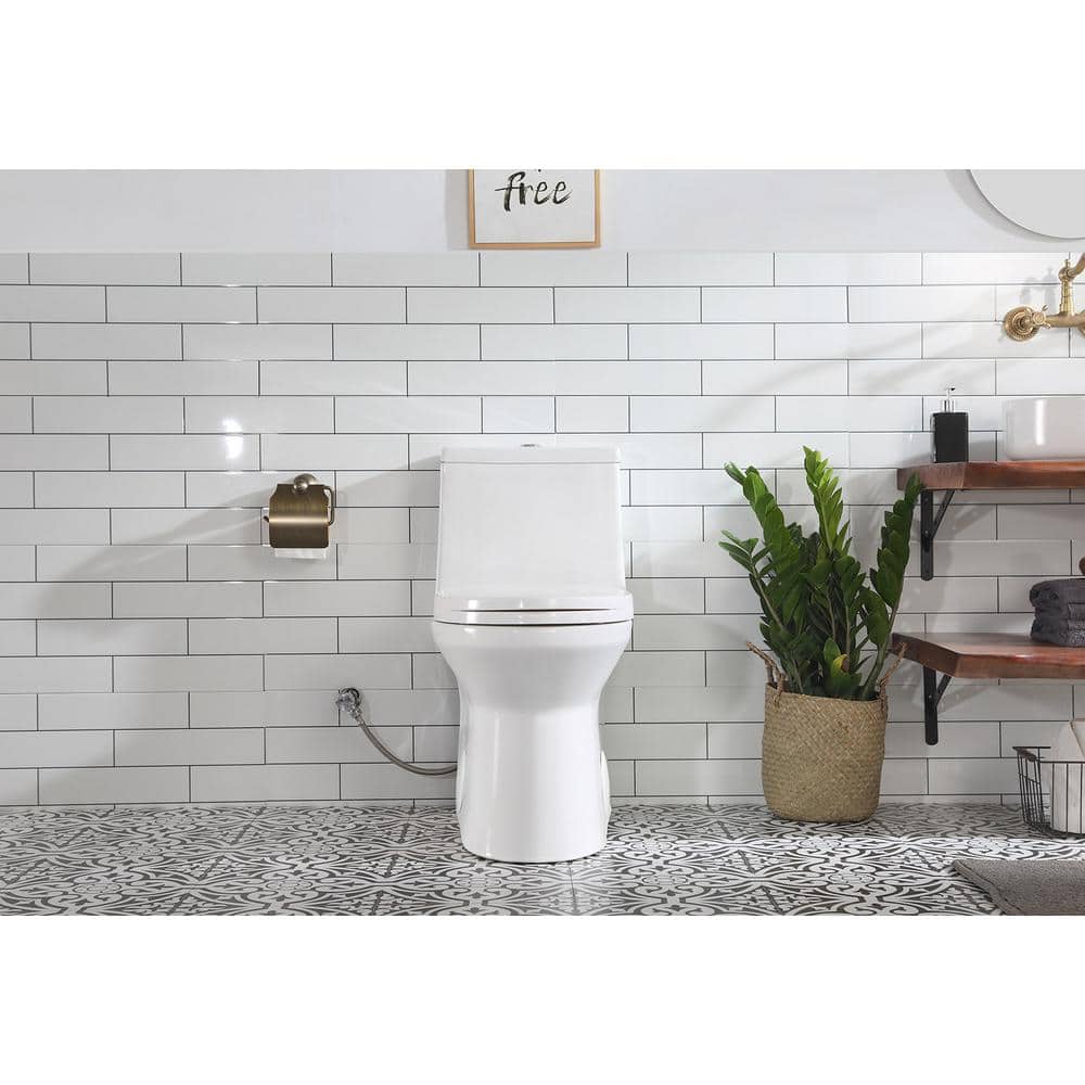 White Ceramic Elongated Dual Flush High Efficiency Toilet