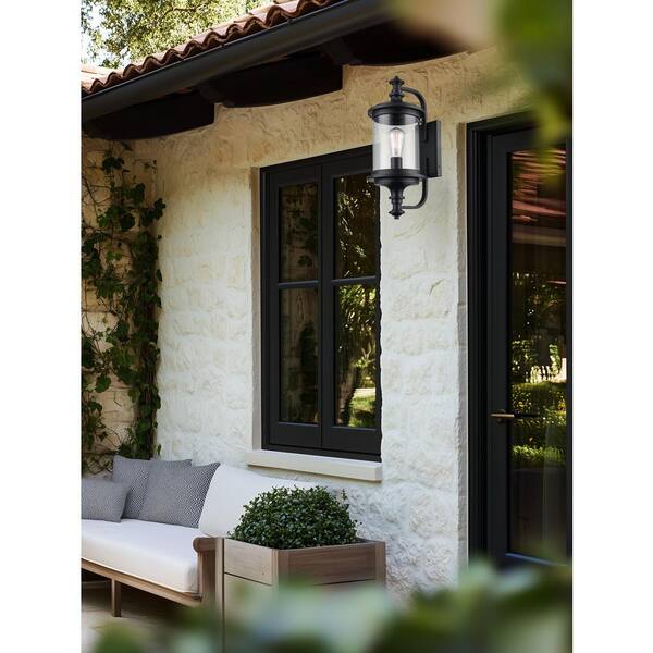 Bel Air Lighting Path 19.75 in. 1-Light Black Outdoor Hardwired