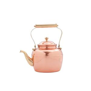 2.5 Qt. Solid Copper Tea Kettle with Brass Handle