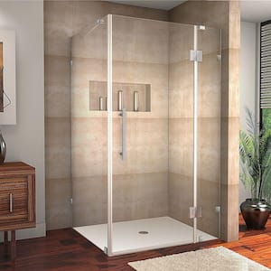 Avalux 40 in. x 30 in. x 72 in. Completely Frameless Shower Enclosure in Chrome