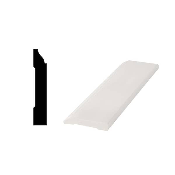 623 10/19 in. x  3-1/4 in. x  96 in. Primed Polystyrene Baseboard Moulding (1-Piece − 8 Total Linear Feet)