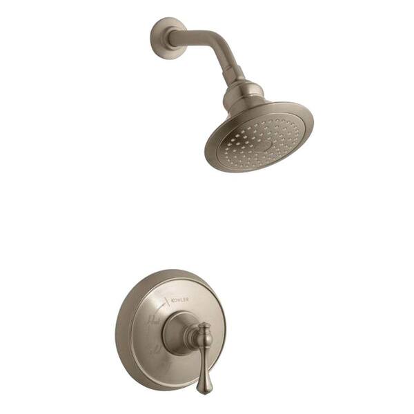 KOHLER Revival 1-Handle 1-Spray Shower Faucet in Vibrant Brushed Bronze (Valve Not Included)