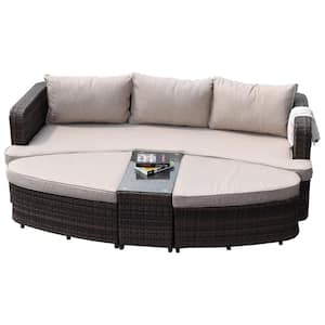 Outdoor Daybeds Lounge Furniture The Home Depot Outdoor Daybeds Lounge, Outdoor Wicker Lounge Sofa Bed