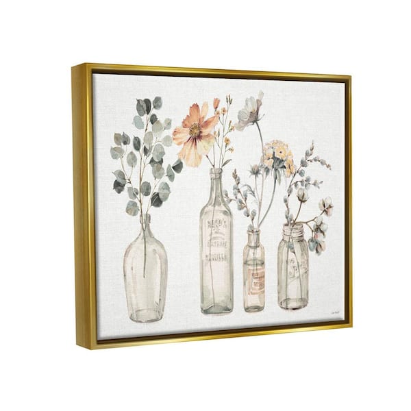 Stupell Paintbrushes in Glass Jar Expressive Artist Tools Framed Wall Art - Multi-Color - 16 x 20 - Grey