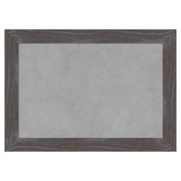 Amanti Art Woodridge Rustic Grey 21 in. x 15 in. Framed Magnetic Board