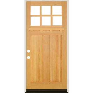 Krosswood Doors 36 in. x 80 in. 6-LIte Craftsman Left Hand Unfinished ...