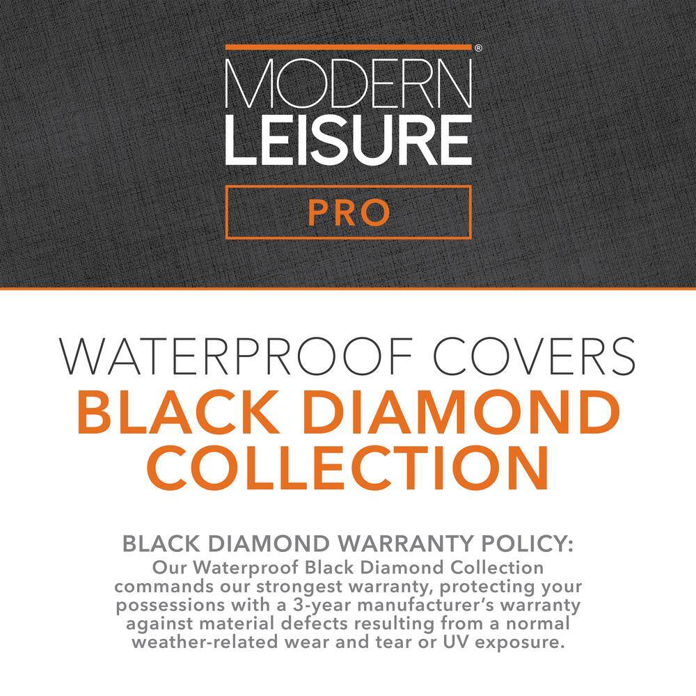 Black Waterproof Stackable High Back Patio Chair Covers, 27" x 27" x 49", 2-Pack