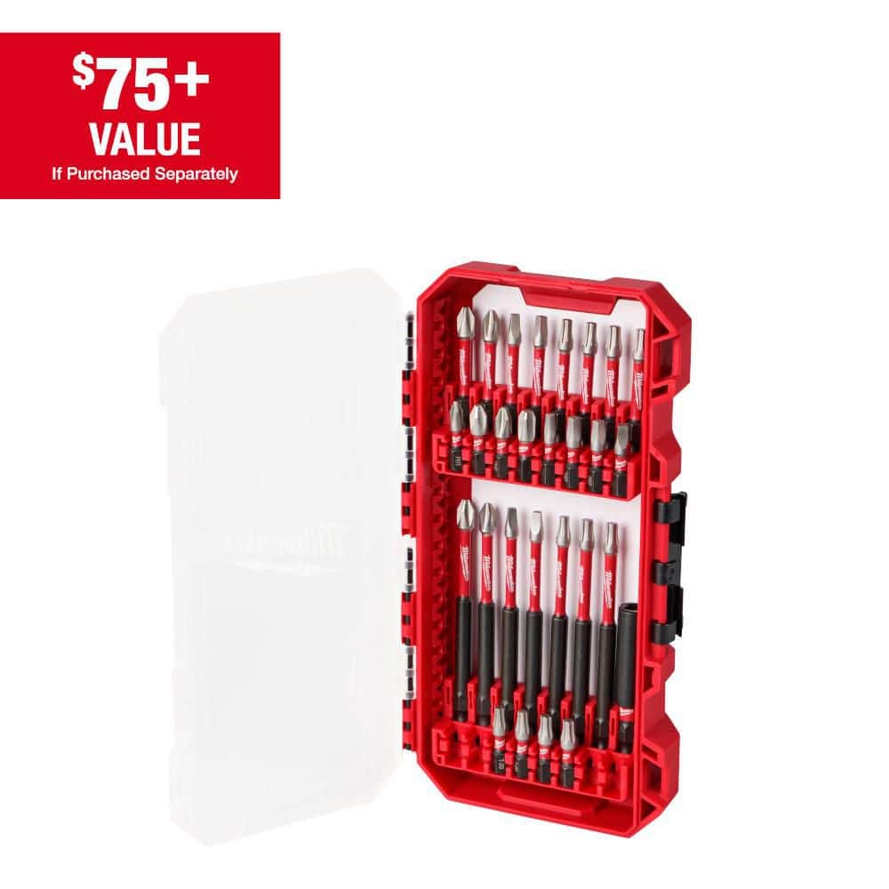 Milwaukee SHOCKWAVE Impact Duty Alloy Steel Screw Driver Bit Set (28-Piece) 48-32-5164 - The Home Depot