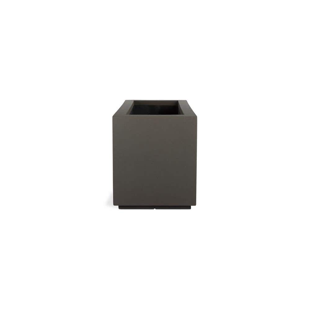 Milan Tall Modern Slate Gray PolyStone Trough Planter 46" L x 19" H