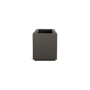 Milan Tall 46 in. x 17 in. Slate Gray Composite Trough