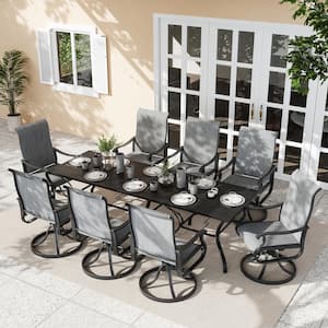 Swivel Metal Sling Outdoor Dining Chair（Set of 8）