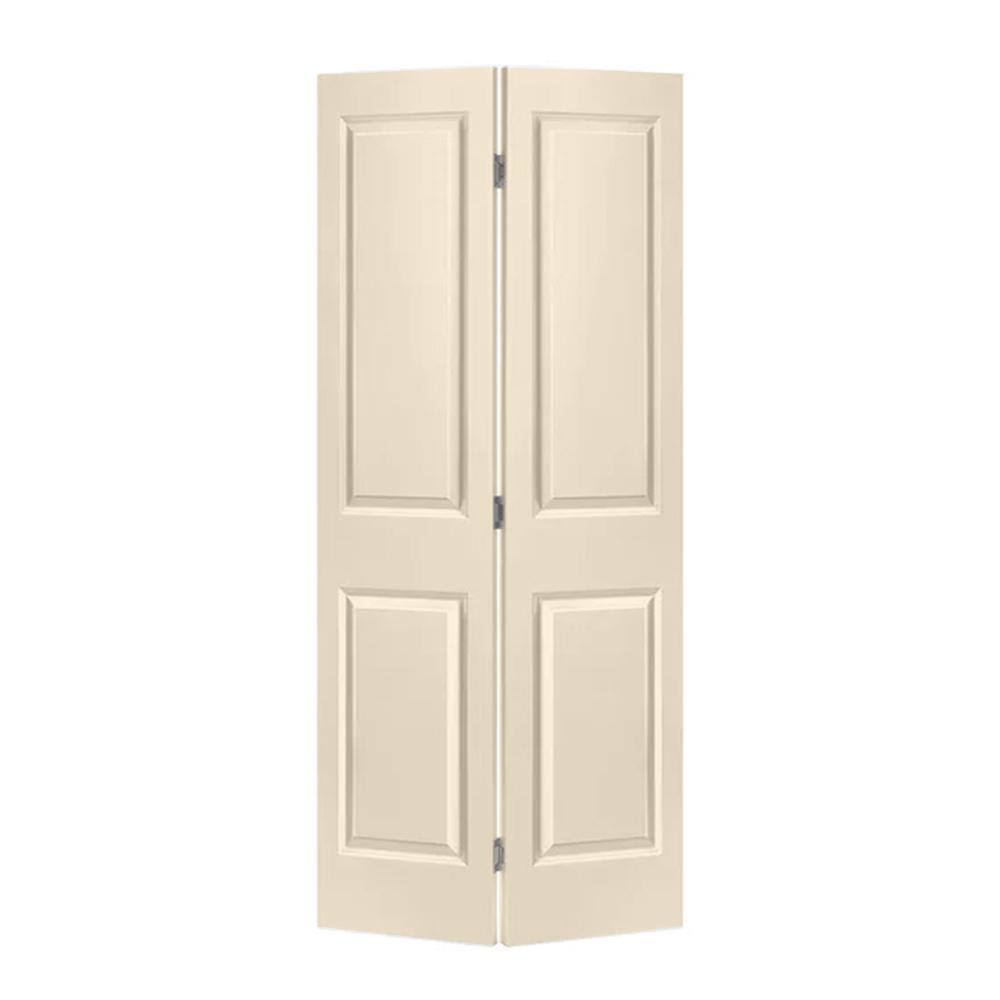 24 in. x 80 in. 2 Panel Beige Painted MDF Composite Hollow Core Bi-Fold Closet Door with Hardware Kit price history on PriceWatchPro