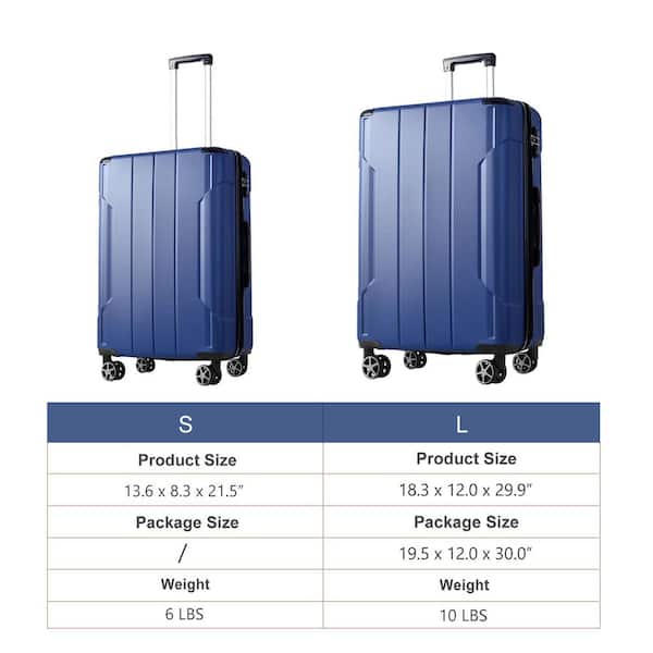 Merax Blue Lightweight 2-Piece Expandable ABS Hardshell Spinner