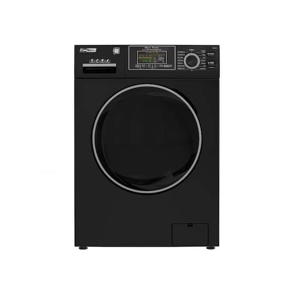 2.47 cu. ft. Vented All-in-One Washer Dryer Combo in Black with 1400 RPM Spin Speed