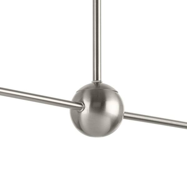 Progress Lighting Trimble 2-Light Brushed Nickel Linear Chandelier