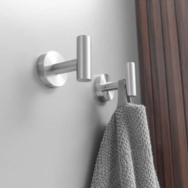 BWE Wall Mount Knob Double Robe/Towel Hook Bathroom Robe Towel Holder Hand Tower Hanger