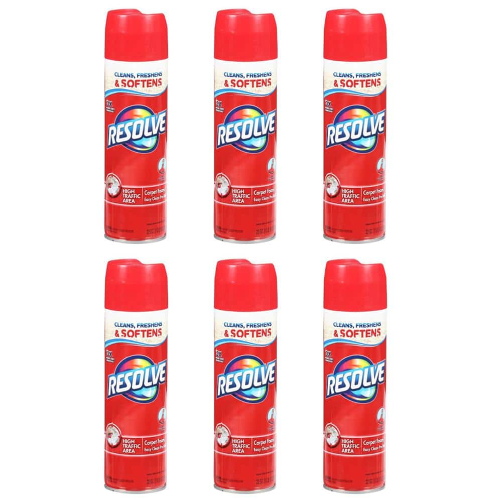 Resolve High Traffic Carpet Foam, 264 oz (12 Cans x 22 oz), Cleans Freshens  Softens & Removes Stains