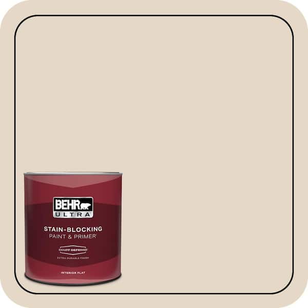 BEHR ULTRA 1 qt. #ECC-51-2 Sand Castle Extra Durable Flat Interior Paint & Primer