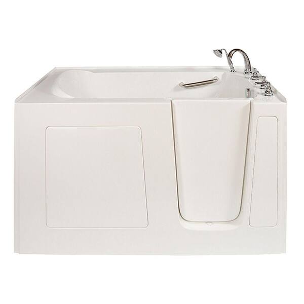 Ella Long 5 ft. x 32 in. Walk-In Air Bath Tub in White with Right Drain/Door