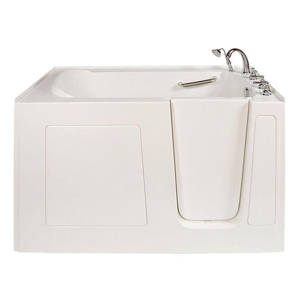 Ella Long 5 ft. x 32 in. Walk-In Whirlpool and Air Bath Tub in White with Right Drain/Door