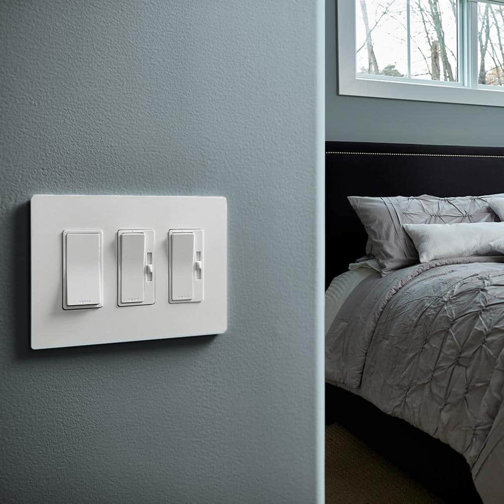 White Polycarbonate 3-Gang Screwless Wall Plate