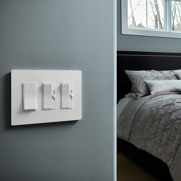 radiant 1.6 Amp Single Pole/3-Way De-Hummer Fan Control, White/Light Almond/Ivory