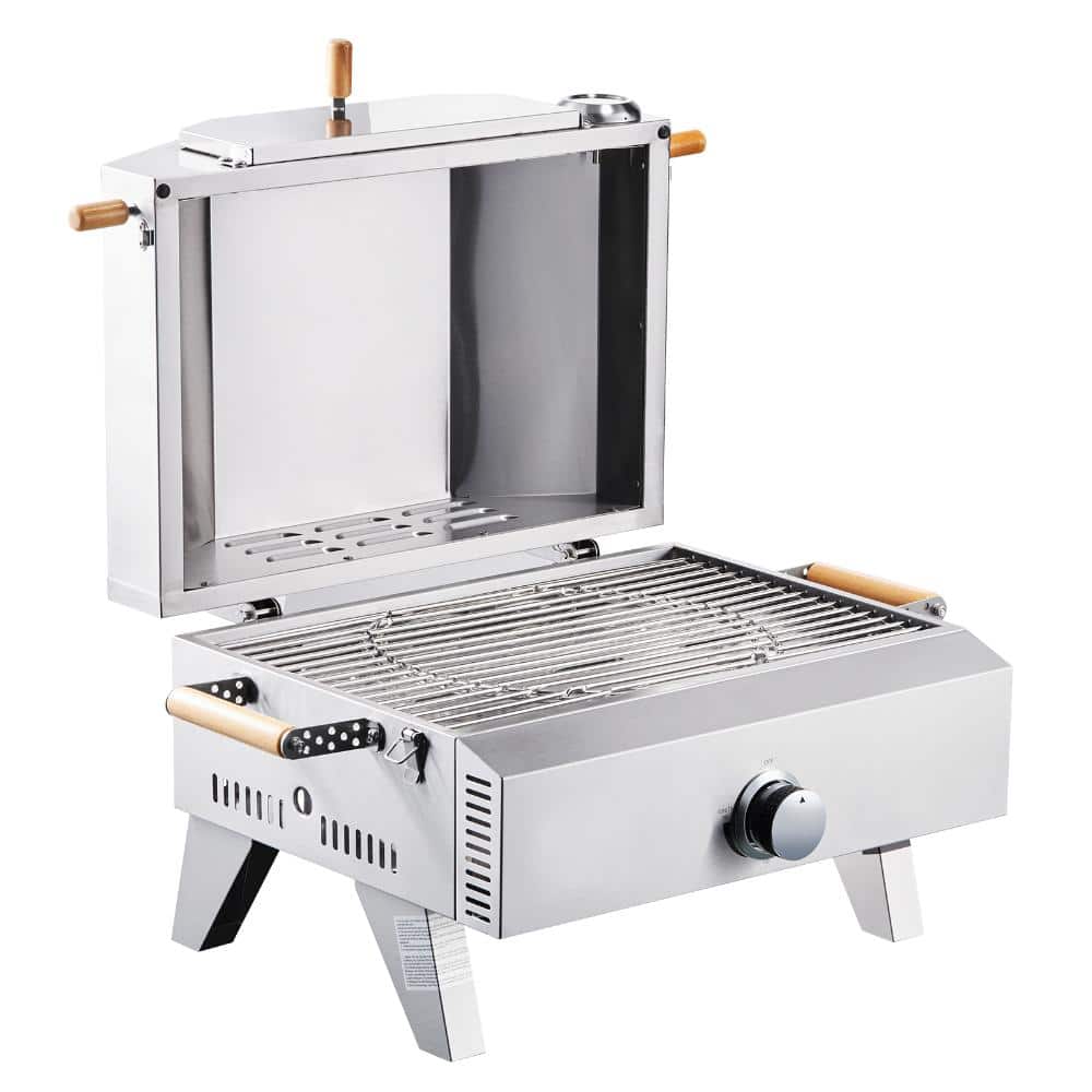 13 in. Outdoor Gas Pizza Oven Portable Propane Pizza Maker with Cordierite Stone, Thermometer, 2 Cooking Modes