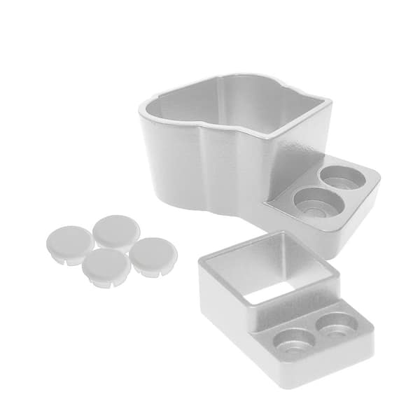 Aria Railing Straight Wall Mount Attach Kit in White