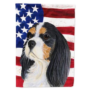 0.91 ft. x 1.29 ft. Polyester USA American 2-Sided 2-Ply Flag with Cavalier Spaniel Garden Flag