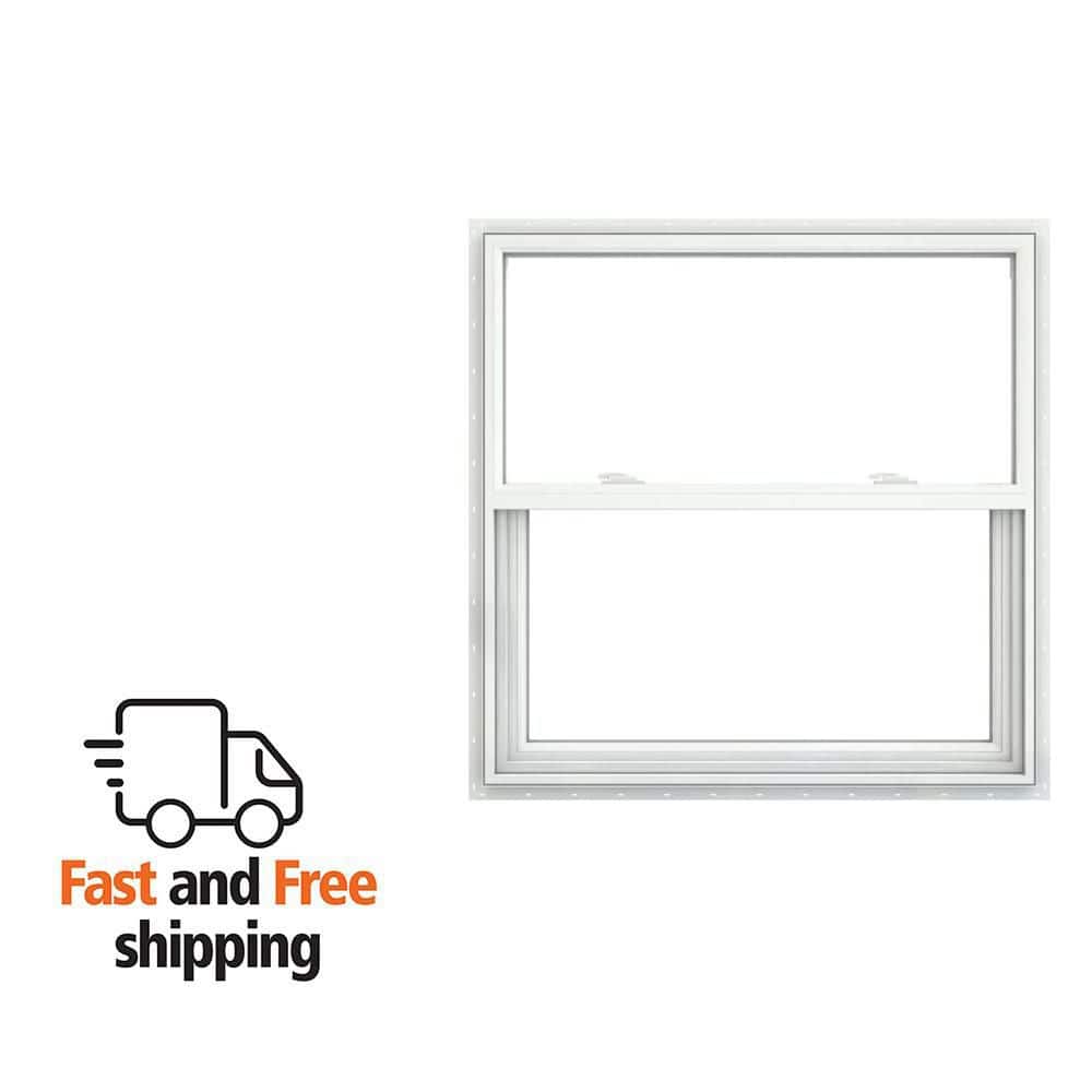 JELD-WEN V-2500 36 in. x 36 in. White Vinyl Nailfin Single Hung