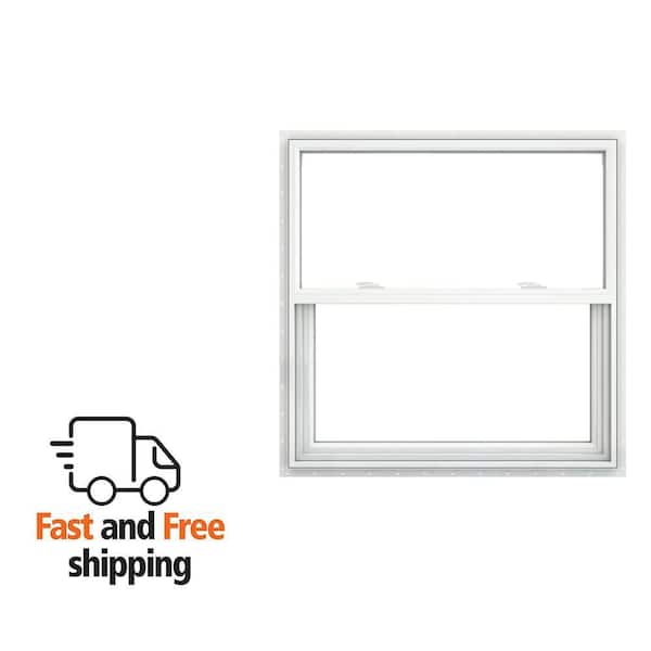 V-2500 36 in. x 36 in. White Vinyl Nailfin Single Hung Tilt Window with Low E, Argon, Screen, and No Grids