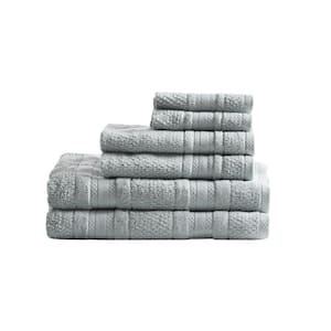 Remy 6-Piece Silver Super Soft Quick Dry Cotton Bath Towel Set