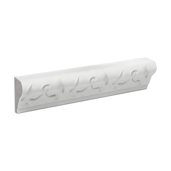 American Pro Decor 1-3/8 in. x 7/8 in. x 6 in. Long Lambs Tongue Recycled Polystyrene Panel Moulding Sample