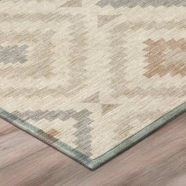 Chantille Machine Washable Indoor/Outdoor Abstract ACN3140 Ivory 2 ft. x 7 ft. Runner Rug