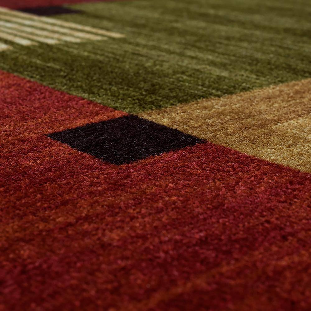 Alliance Multi Geometric Synthetic Rectangle Runner Rug