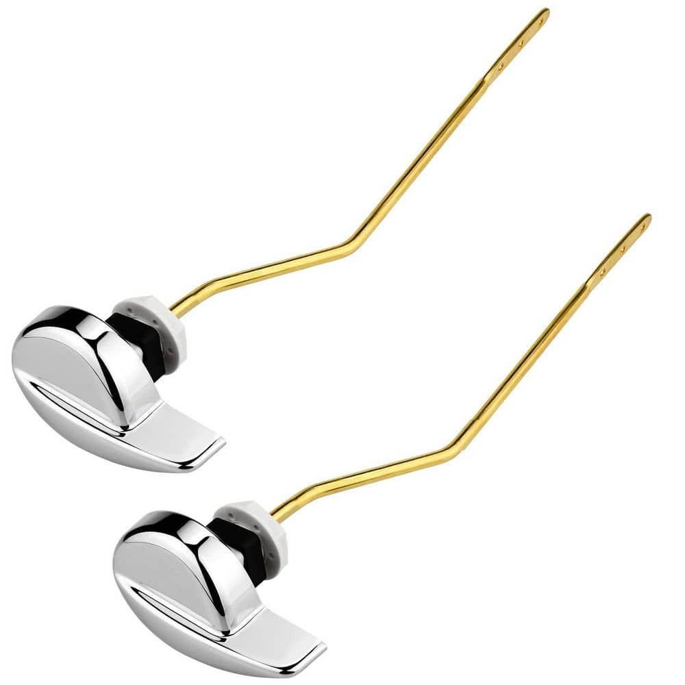 2-Pack Side Mount Toilet Flush Handle in Silver, Universal Copper Toilet Tank Lever, Perfect Replacement Repair Kit price history on PriceWatchPro