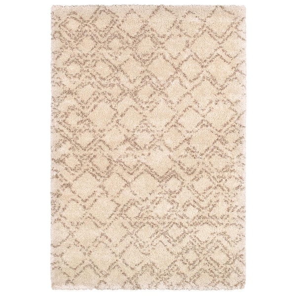 Couristan Bromley Pinnacle Ivory-Camel 4 ft. x 6 ft. Area Rug