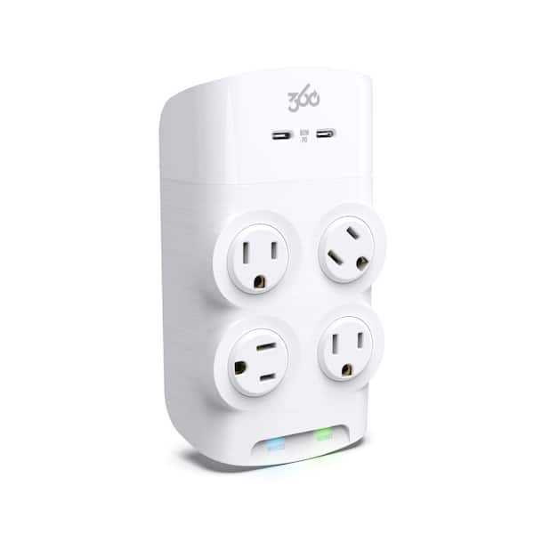 360 Electrical 60-Watt Revolve 4-Outlet Surge Protector