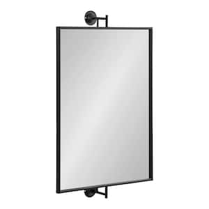 Darbridge 24.00 in. W x 40.00 in. H Black Rectangle Traditional Framed Decorative Wall Mirror