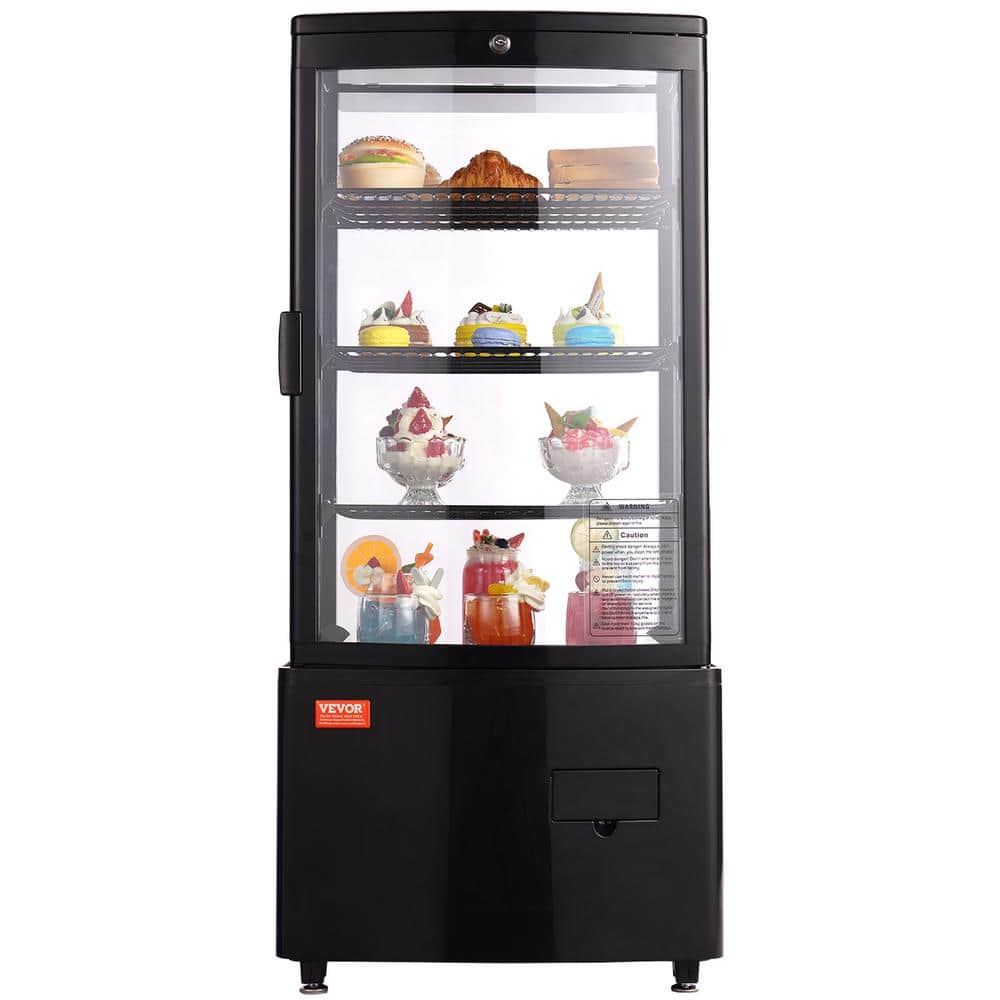 Refrigerated Display Case 3 cu. ft./85 l 3-Tier Countertop Pastry Display Case Commercial Display Refrigerator
