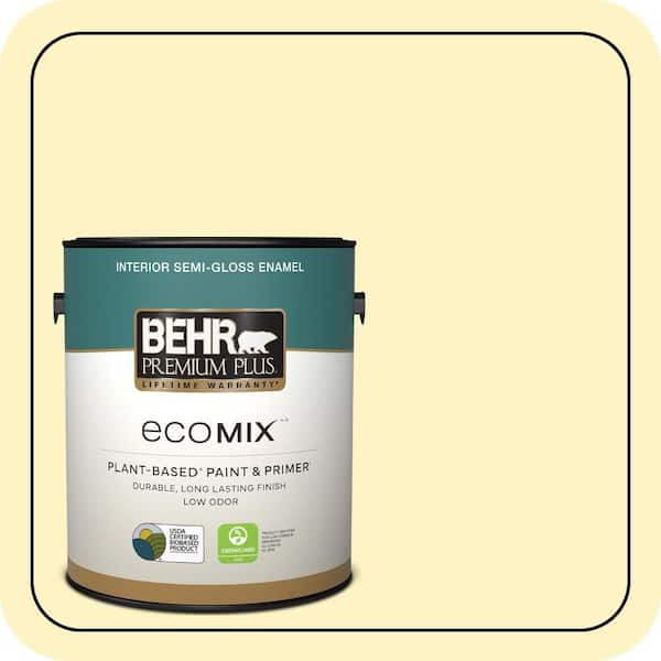 1 gal. #P310-2 Natural Light Semi-Gloss Enamel EcoMix Plant-Based Interior Paint & Primer