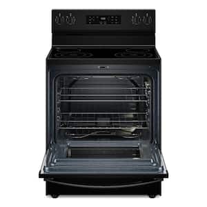 30 in. 4 Burner Element Freestanding Electric Range in Black with No Preheat Mode