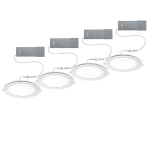 Ultra Slim 8 in. Canless Selectable CCT Integrated LED Recessed Light Trim with Night Light Feature 1800 Lumens (4-Pack)