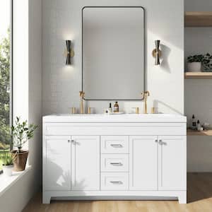 Thornbriar 60 in. W x 22 in. D x 34 in. H Bath Vanity Cabinet without Top in Polar White
